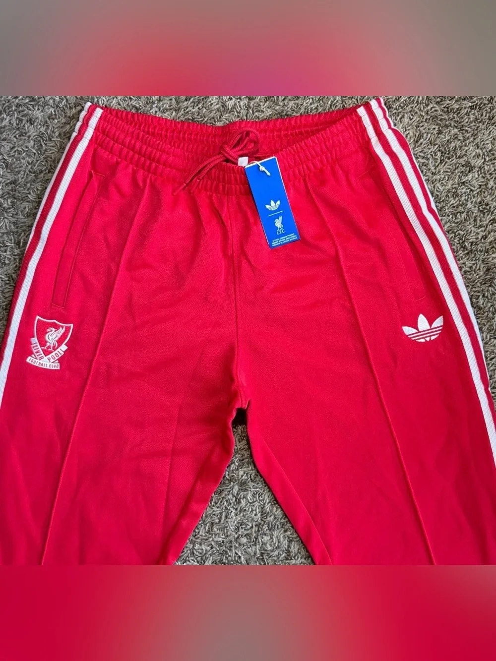 Adidas Originals Liverpool FC Track Pants Pure Ruby Red / White Men’s XL JZ0139